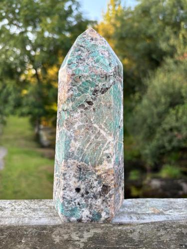 Large amazonite tower - large, natural