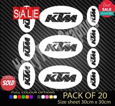 KTM Vinyl Decal Stickers Sheet Bike Motorbike Motorcycle Superbike PK 20 NEW