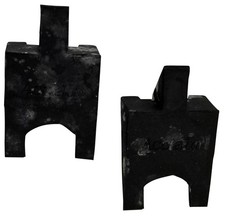 ACCLAIM Black Multi Angled Rubber Bowls Twin Pack Umpire Measuring Wedges Marked