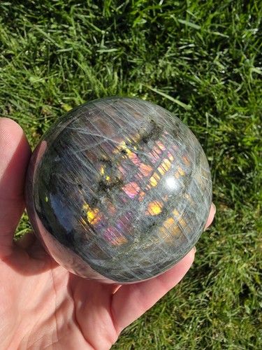 Labradorite sphere 8cm - 8cm, crystal