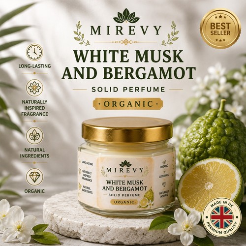 White musk bergamot solid - white,