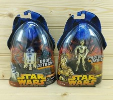 Star Wars ROTS C-3PO Protocol Droid & Droid Attack R2-D2 Figures (New & Sealed)