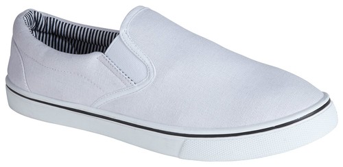Mens canvas slip trainers - canvas,
