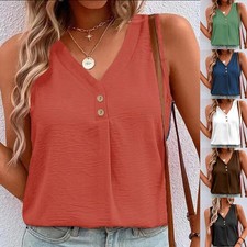 Womens V Neck Tank Tops Vest