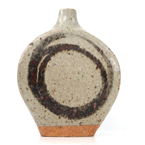 Stoneware art pottery vase - stoneware,