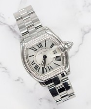 Cartier Roadster Ladies 31mm with Silver Dial VVS Diamond Bezel - Boxed - MINT