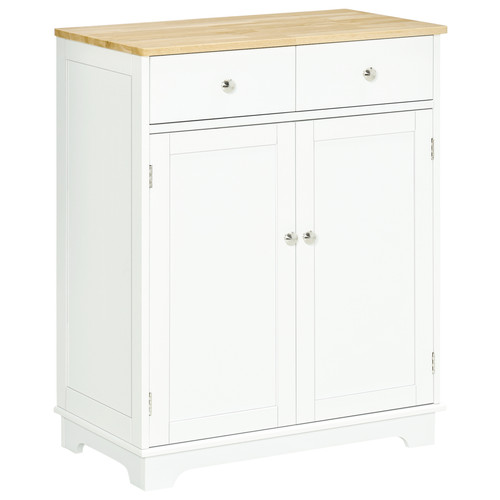 Homcom rubber wood top kitchen - rubber,