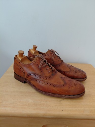 Grenson tan leather brogues - grenson,