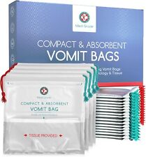 Medi Grade Absorbent Sick Bags For Car Travel, Boat Or Plane, Pack Of 22 - Vomit