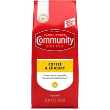 Community Coffee Ground Coffee and Chicory 20 Ounce Medium Dark Roast