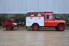 Land Rover 109" Historic Fire Appliance / engine + Coventry Climax pump trailer