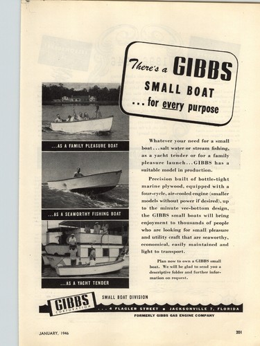1946 paper gibbs motor - gibbs,