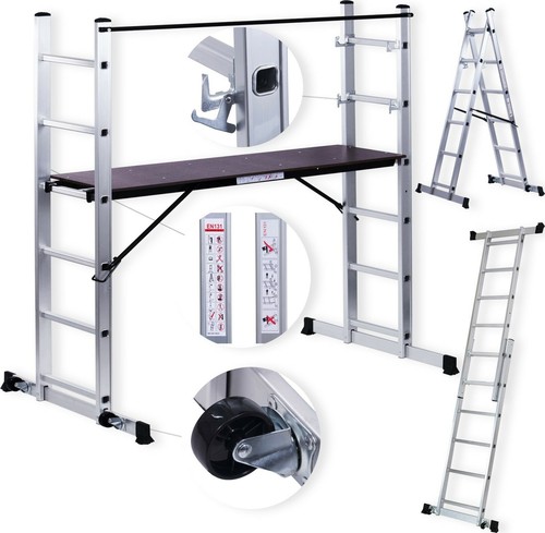 Folding telescoping ladder - folding,