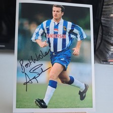 Andy Sinton Sheffield Wednesday Hand Signed 7x5 bordered photo Autograph