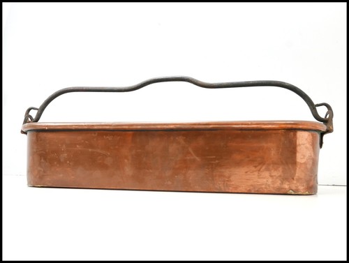 Antique french copper fish - antique,