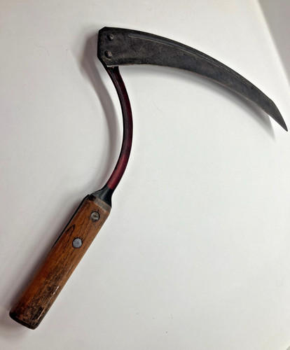 Rustic farm hand scythe old - hand,
