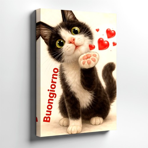 Wall art cute black white - art,