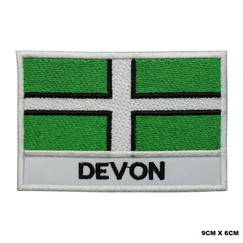 Devon county flag patch - devon, iron