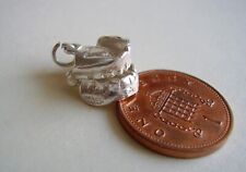 LOVELY  ' SET OF FALSE TEETH 'OPENING SILVER 3D CHARM
