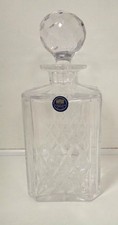 Thomas Webb Crystal Decanter Square 10x10cm H25cm Thorndyke 100 Year Anniversary