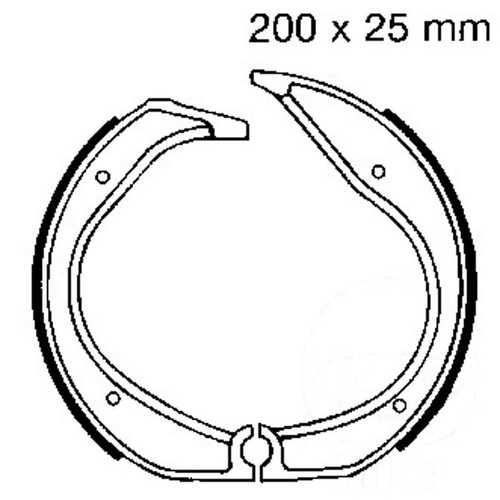 Ebc brake shoes pair 861 - brake,