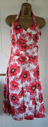 Zara basic red - red, floral