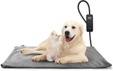 Toozey Dog Heat Pad 70 x 50 cm, Safe Electric Pet Heating Mat with Timer&Temp