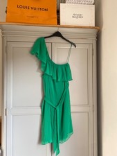 New THERAPY Dress Emerald Green Size 14 One Shoulder Summer Salsa Holiday Party