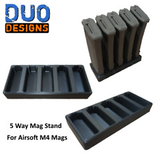 Airsoft M4 Magazine Stand / Holder / Rack. Holds 5 Mags. Available in