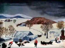 Grandma Moses photo A4 catching the thanksgiving turkey 1943