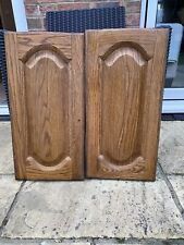 PAIR OF KITCHEN DOORS- DARK OAK DOOR 300x 600mm    STOCK DX679