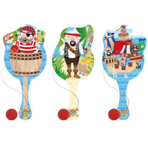 Wooden pirate paddle - bat, ball