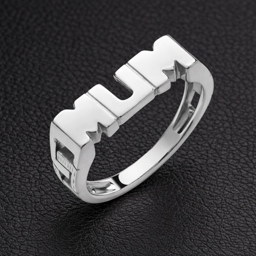 Sterling silver mum ring - sterling,