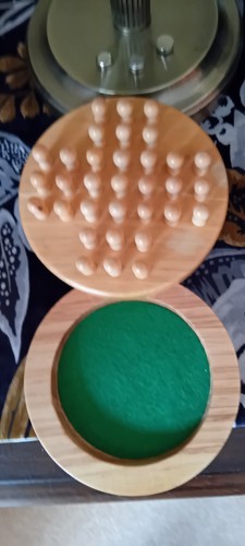 Natural wooden solitaire game - natural,