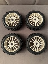 1/8 Scale Electric or Nitro RC Buggy Wheels & Hobao Tyres X4 - 17mm Hex - Used