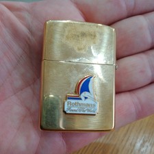 Vintage Rothmans ad Zippo Lighter 1989 Solid Brass 1932 Zippo 1989 Advertising 