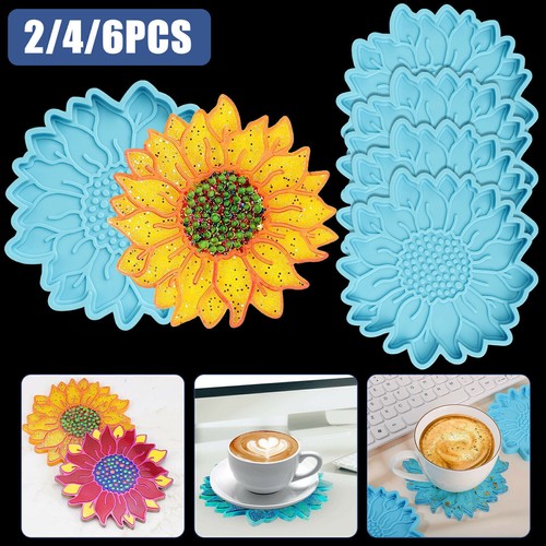 Silicone sunflower coaster - silicone,