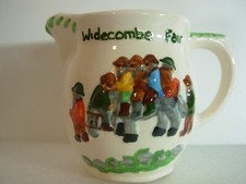 Vintage Pottery Jug By Devon Ware England. Widecombe Fair