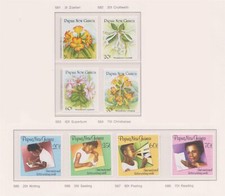 (F320-40) 1989 PNG 2sets 8stamps Rhododendrons & letters writing week MH (AO)