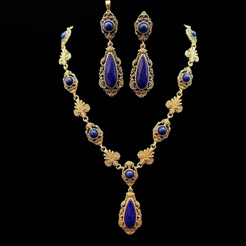 Vintage lapis lazuli jewelry - lapis,