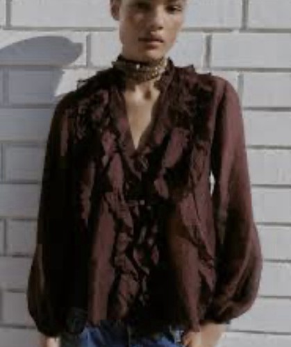 Zara beautiful ruffle blouse - ruffle,