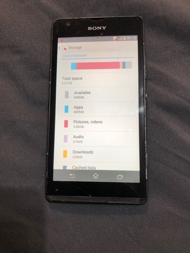 Sony xperia 5gb used - 5gb,