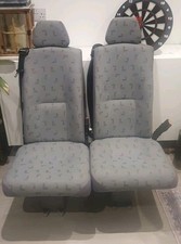 VW Transporter T5 Shuttle Rear Seats Inca Print Material Fabric Unwin seat belts