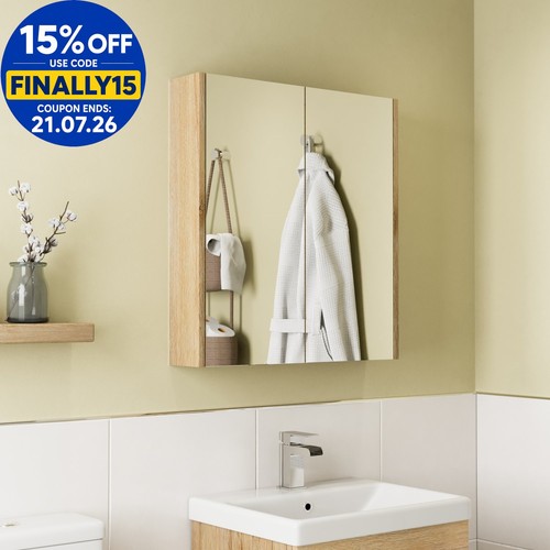 650 600mm oak bathroom - 650,
