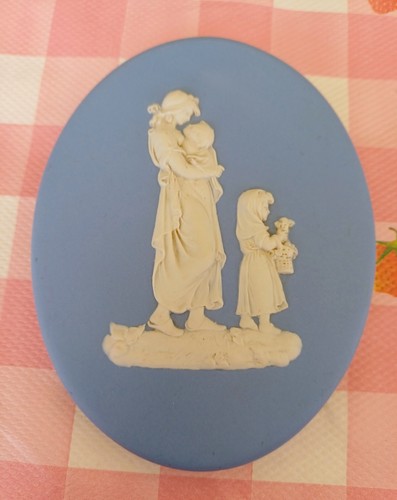 Wedgwood blue jasperware oval - blue,