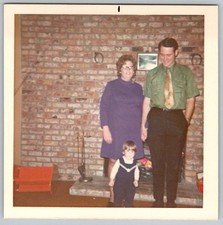 Vtg Color Snapshot Family Man