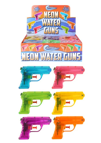 Neon mini water pistols - neon,
