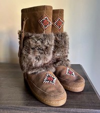 MINNETONKA MUKLUK ARCTIC MOCCASIN WINTER BOOTS 39 UK 6