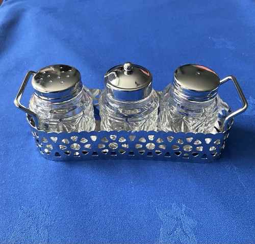 Glass and chrome - glass, set