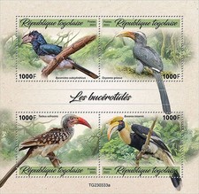 HORNBILLSS Birds Hornbill Bird MNH 4v-Stamp Sheet #2567 (2023 Togo)
